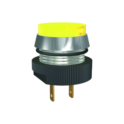 LED-Melde-/Signalleuchte Ø16mm, mit Flachstecker-Anschluss, IP67, 24/28V DC
