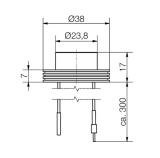 Minostar 45° Abstrahlwinkel, max. 2,32W, Leuchtfarbe amber (orange)