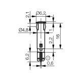 Symbolleuchte, Kopf RUND EBØ5mm grün 6/7V DC