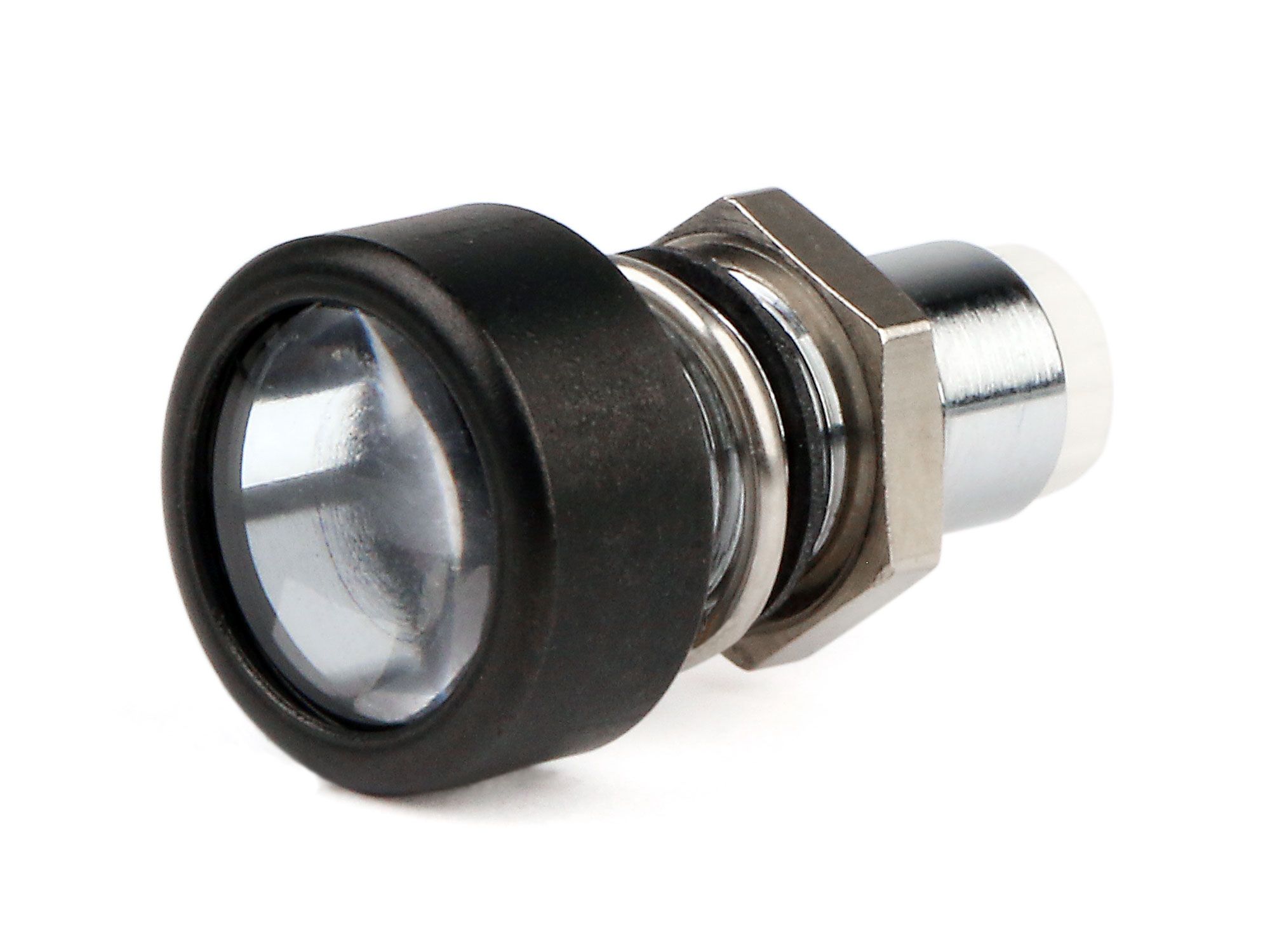 5mm LED Fassung Metall Chrom Innenreflektor M8