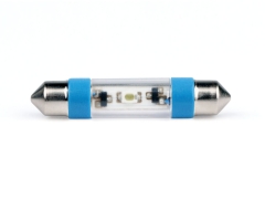 LED-Soffitten Lampe Ø8x39mm (12/14 V) blau