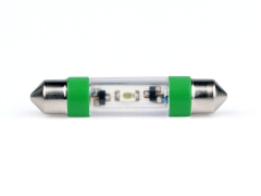 LED-Soffitten Lampe Ø8x39mm (12/14V) ultra-grün
