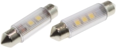 LED-Soffitten Lampe Ø8x31mm (12/14V) gelb
