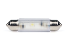 LED-Soffitten Lampe Ø11x39mm (12/14V) weiss