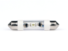 LED-Soffitten Lampe Ø8x39mm (24/28 V) weiss